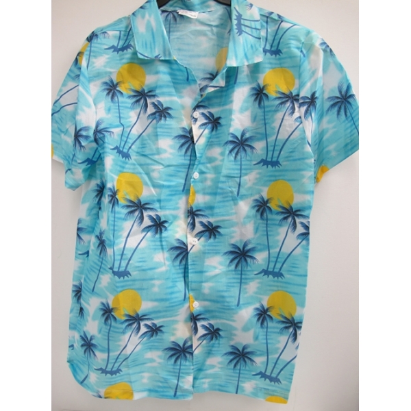 Hawaiian Shirt Green Mens Hawaiian Costumes